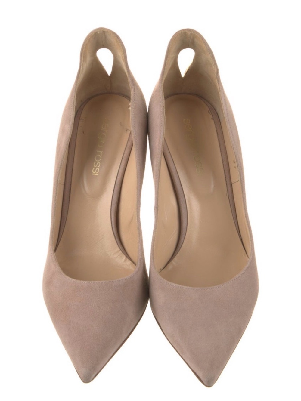 Sergio Rossi Beige Suede Pumps
